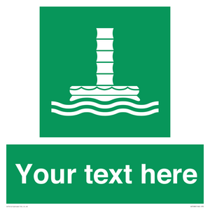 Custom sign safe condition Evacuation chute 